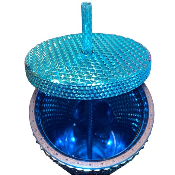 NEW Starbucks 24oz Teal Chrome Studded Venti Tumbler NWT - Picture 6 of 11